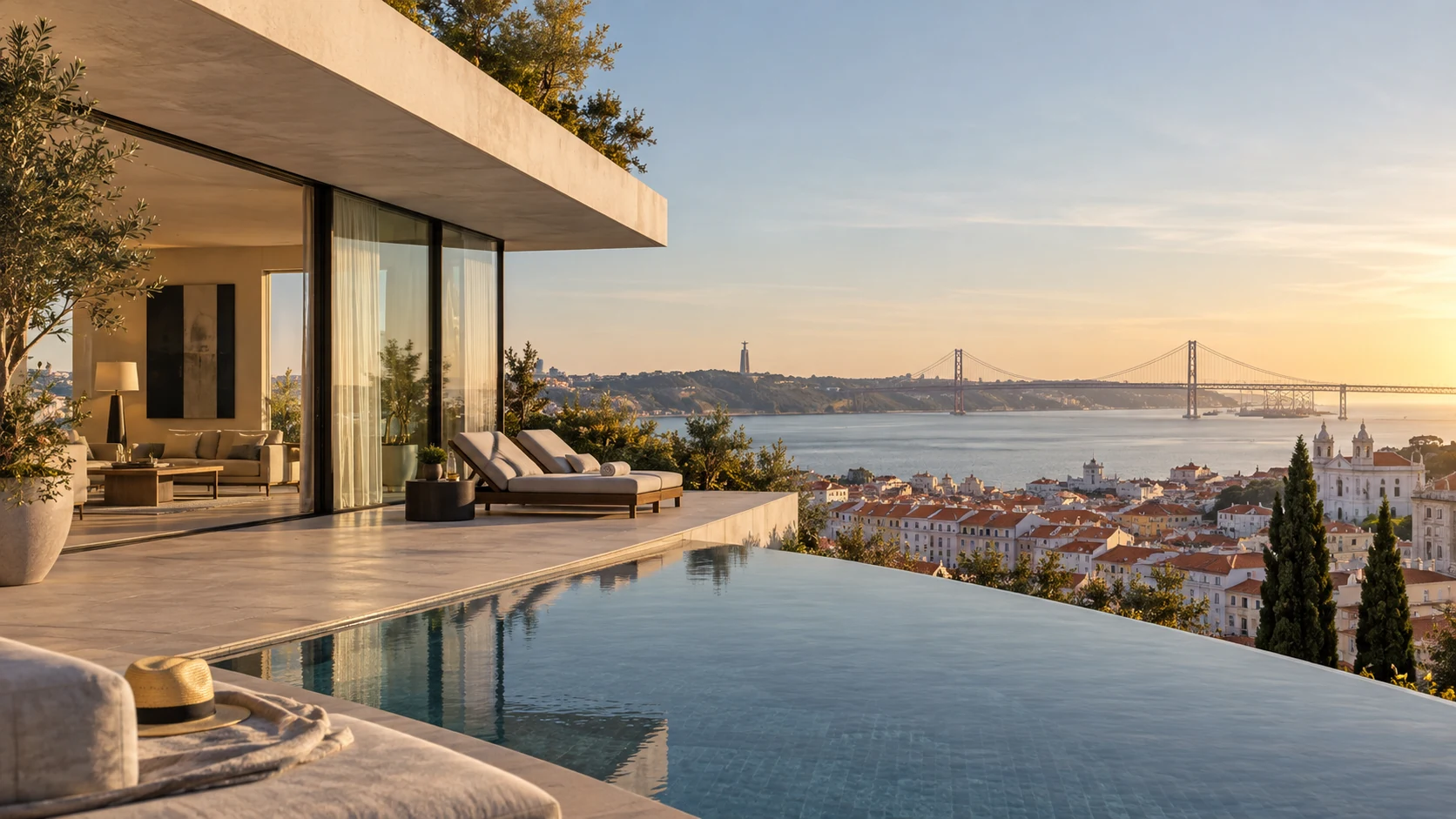 Contemporary residence overlooking Lisbon and the Tagus